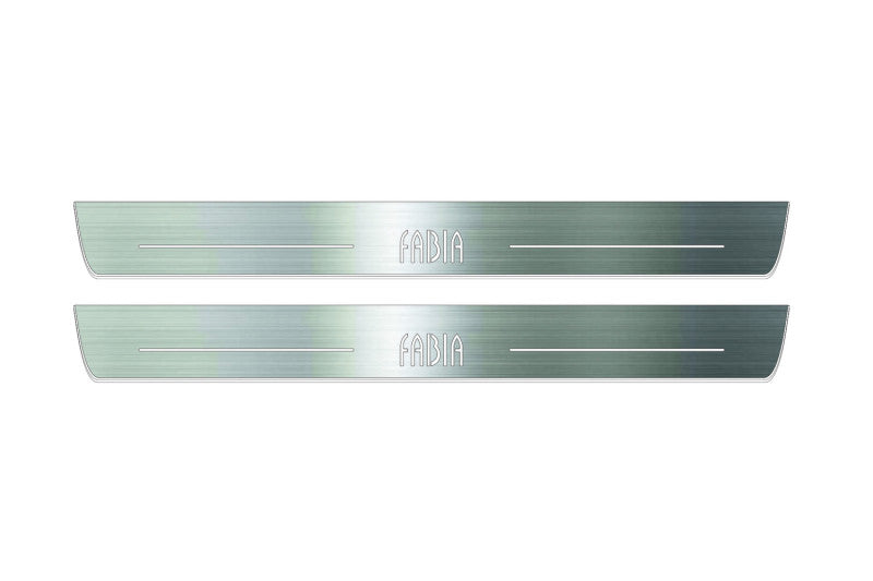 Skoda Fabia I 1997-2007 LED Door Sills PRO With Logo Fabia