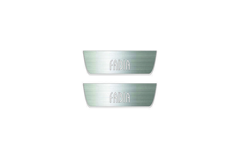 Skoda Fabia I 1997-2007 LED Door Sills PRO With Logo Fabia