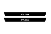 Skoda Fabia III 2014-2021 Led Door Sill Pro With Logo Fabia (Premium Painting) Skoda Led Door Sills PRO opdesign