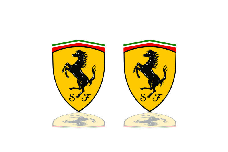 Colored Floor Mat Emblems for Ferrari – Add a Touch of Personality Car Mats Badges Decoin