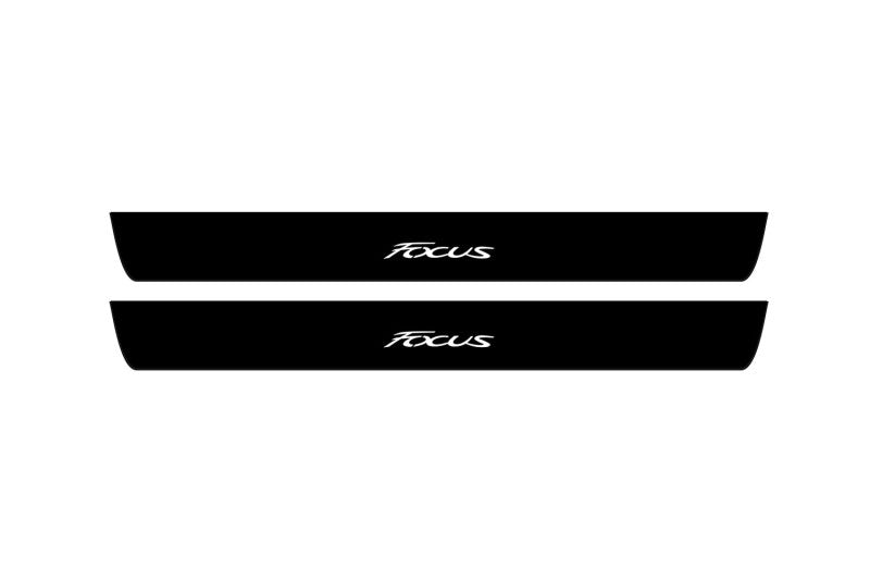Ford Focus III 2011-2018 Led Door Sill Pro With Logo Focus (Premium Painting) Ford Led Door Sills PRO opdesign