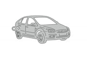 Car Keychain for Ford Focus II 5D 2004-2011 (type 3D) Keychains opdesign