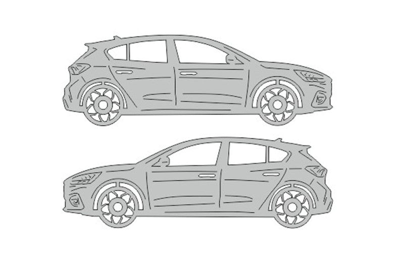 Ford IV 5D (2018+) Floor Mat Emblem Set – Stainless Steel Badges Car Mats Badges Decoin