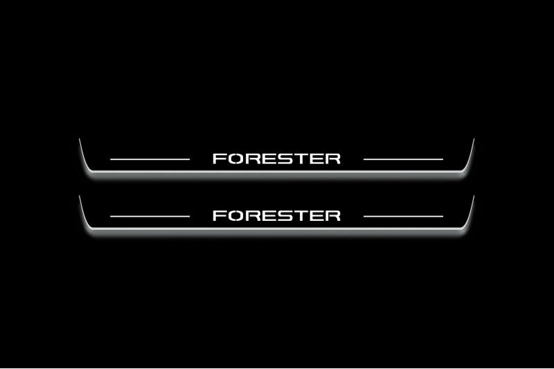Subaru Forester III 2007-2012 LED Door Sills With Logo Forester