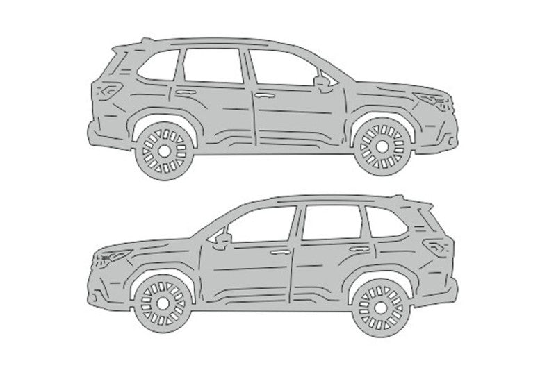 Subaru Forester VI (2024+) Floor Mat Emblem Set – Stainless Steel Badges Car Mats Badges Decoin