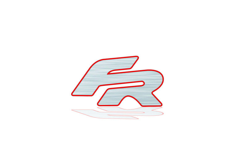 Seat tailgate trunk rear 3D emblem with FR logo (type MIXT) Var. 1 Seat emblems decoinfabric