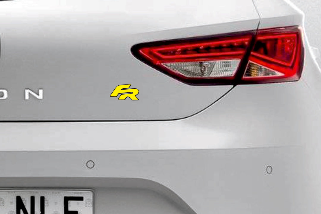 Seat tailgate trunk rear 3D emblem with FR logo (type MIXT) Var. 1 Seat emblems decoinfabric