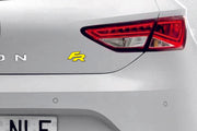 Seat tailgate trunk rear 3D emblem with FR logo (type MIXT) Var. 1