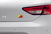 Seat tailgate trunk rear 3D emblem with FR logo (type MIXT) Var. 2