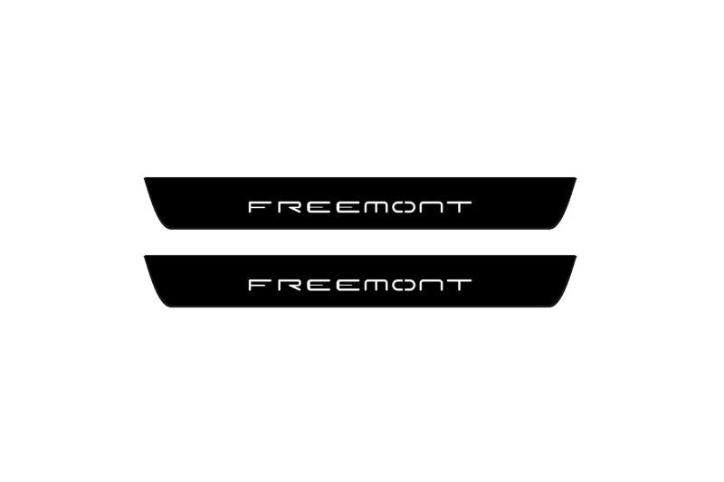 Fiat Freemont 2011+ Led Door Sill Pro With Logo Freemont (Premium Painting)