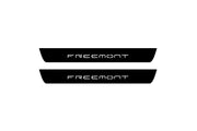 Fiat Freemont 2011+ Led Door Sill Pro With Logo Freemont (Premium Painting) Fiat Led Door Sills PRO opdesign