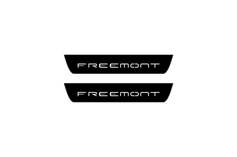 Fiat Freemont 2011+ Led Door Sill Pro With Logo Freemont (Premium Painting)