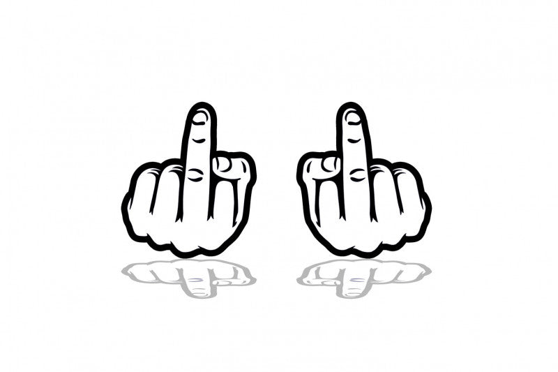 Car emblem badge for fenders with Fuck logo Custom design emblems decoinfabric