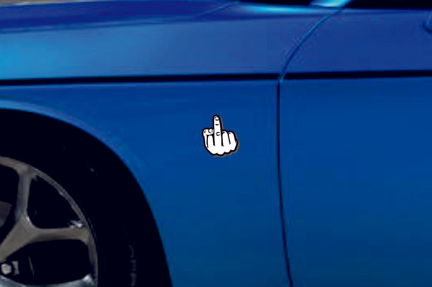 Car emblem badge for fenders with Fuck logo