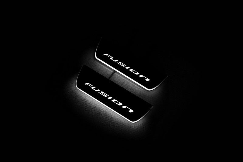Ford Fusion II 2012-2020 LED Door Sills PRO With Logo Fusion Ford Led Door Sills opdesign