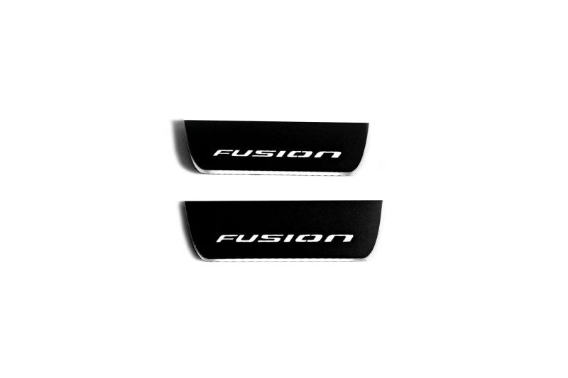 Ford Fusion II 2012-2020 LED Door Sills PRO With Logo Fusion