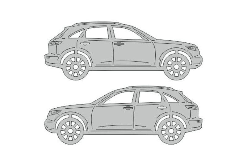 Infiniti FX (2003-2009) Floor Mat Emblem Set – Stainless Steel Badges Car Mats Badges Decoin