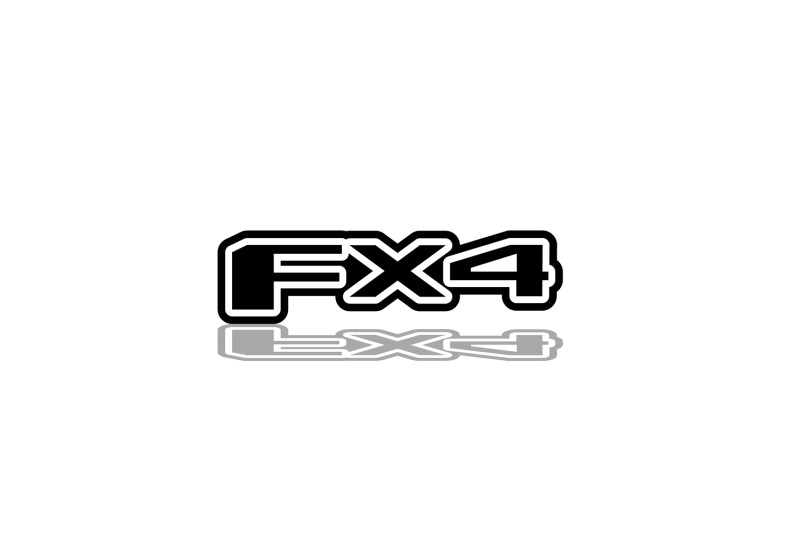 Ford F150 Radiator grille emblem with FX4 logo Ford emblems decoinfabric BLACK WHITE