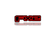 Ford Radiator grille emblem with FX2 logo Ford emblems decoinfabric RED BLACK