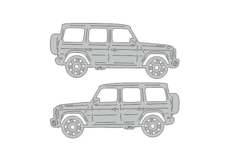 Mercedes G-Class W464 (2018+) Floor Mat Emblem Set – Stainless Steel Badges Car Mats Badges Decoin