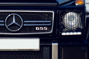 Mercedes Illuminated LED Radiator Grille Emblems and Badges with G55 logo Mercedes Led Emblems decoinfabric