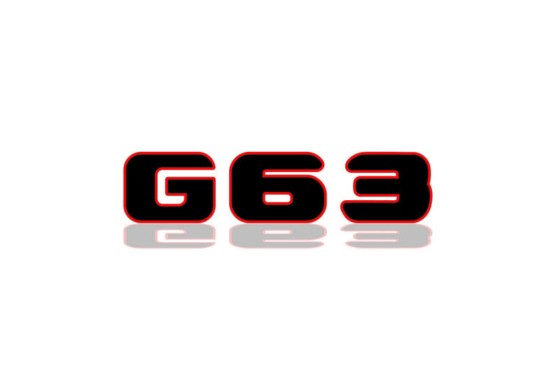 Mercedes tailgate trunk rear 3D emblem with G63 logo (type MIXT)