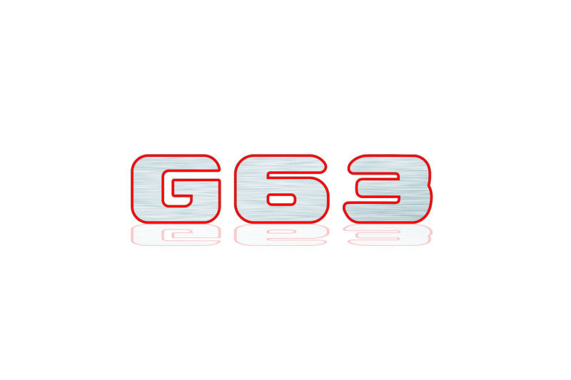 Mercedes tailgate trunk rear 3D emblem with G63 logo (type MIXT)