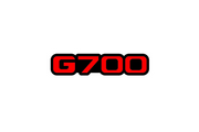 Mercedes G-Class Radiator grille emblem with G700 logo Mercedes emblems decoinfabric BLACK RED