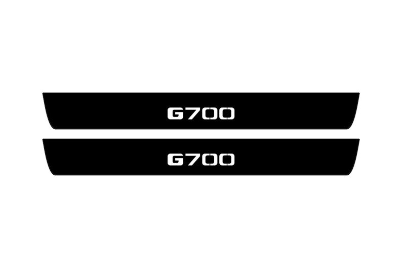 Mercedes G-Class W463a 2018+ Led Door Sill Pro With Logo G700 (Premium Painting) Mercedes Led Door Sills PRO opdesign