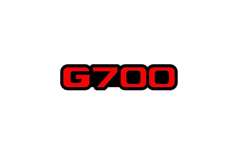 Mercedes G-Class tailgate trunk rear emblem with G700 logo Mercedes emblems decoinfabric BLACK RED