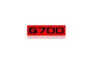 Mercedes G-Class Radiator grille emblem with G700 logo (type 2) Mercedes emblems decoinfabric RED BLACK
