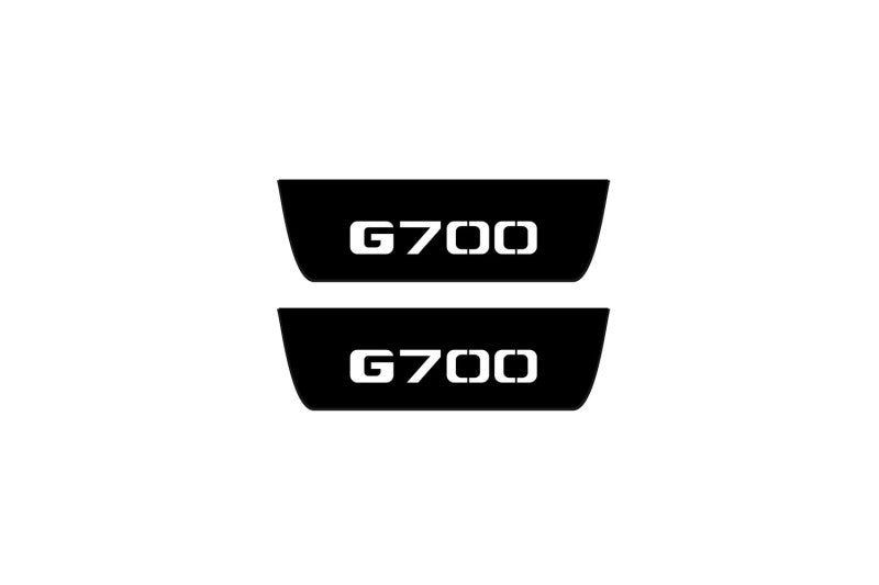 Mercedes G-Class W464 2018+ Led Door Sill Pro With Logo G700 (Premium Painting) Mercedes Led Door Sills PRO opdesign