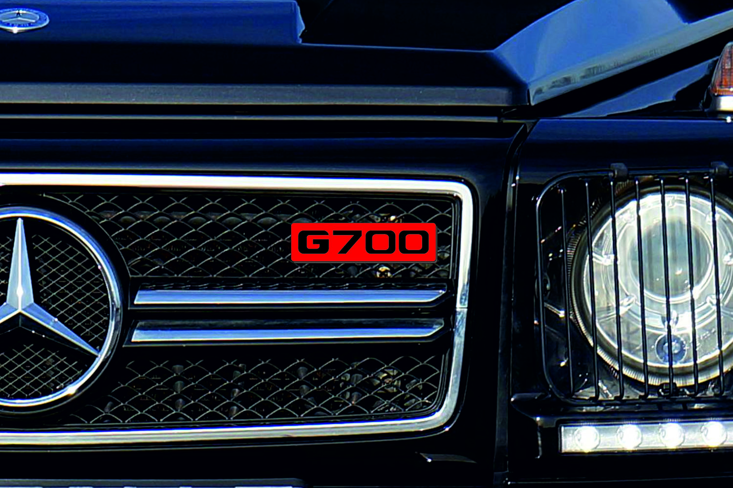 Mercedes G-Class Emblem & Badge Set - Grille and Tailgate G700 logo (Type 2) Mercedes emblems decoinfabric
