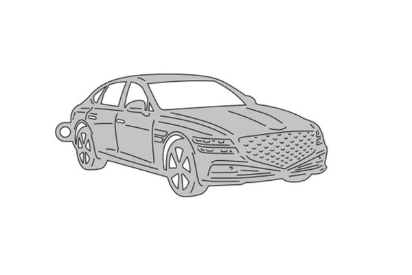 Car Keychain for Genesis G80 II 2020+ (type 3D) - decoinfabric