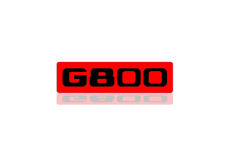 Mercedes G-Class tailgate trunk rear emblem with G800 logo (type 2) Mercedes emblems decoinfabric RED BLACK