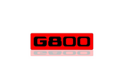 Mercedes G-Class tailgate trunk rear emblem with G800 logo (type 2) Mercedes emblems decoinfabric RED BLACK