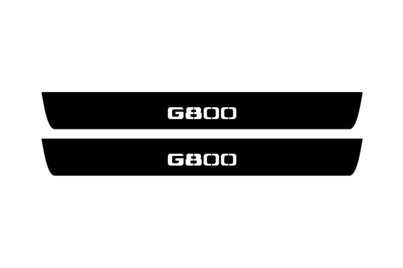 Mercedes G-Class W464 2018+ Led Door Sill Pro With Logo G800 (Premium Painting) Mercedes Led Door Sills PRO opdesign