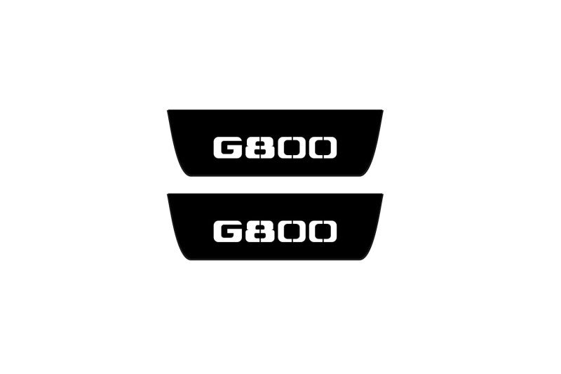 Mercedes G-Class W463a 2018+ Led Door Sill Pro With Logo G800 (Premium Painting) Mercedes Led Door Sills PRO opdesign