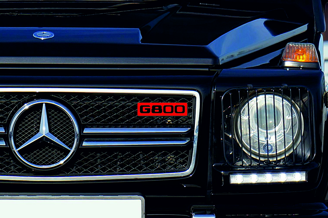 Mercedes G-Class Emblem & Badges set with G800 logo (Type 2) Mercedes emblems decoinfabric
