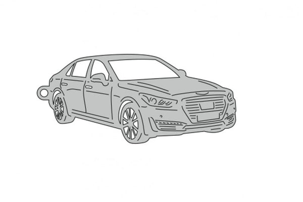 Car Keychain for Genesis G90 I 2015-2021 (type 3D) - decoinfabric