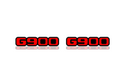 Mercedes G-Class emblem for fenders with G900 logo fender decoinfabric BLACK RED