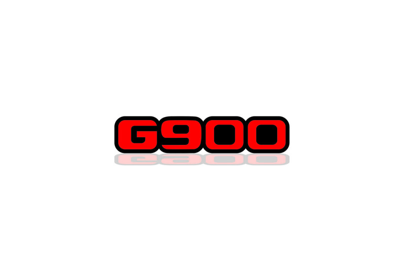 Mercedes G-Class Radiator grille emblem with G900 logo Mercedes emblems decoinfabric BLACK RED