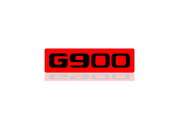 Mercedes G-Class Radiator grille emblem with G900 logo (type 2) Mercedes emblems decoinfabric RED BLACK