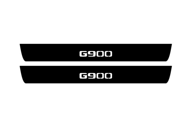 Mercedes G-Class W463a 2018+ Led Door Sill Pro With Logo G900 (Premium Painting) Mercedes Led Door Sills PRO opdesign