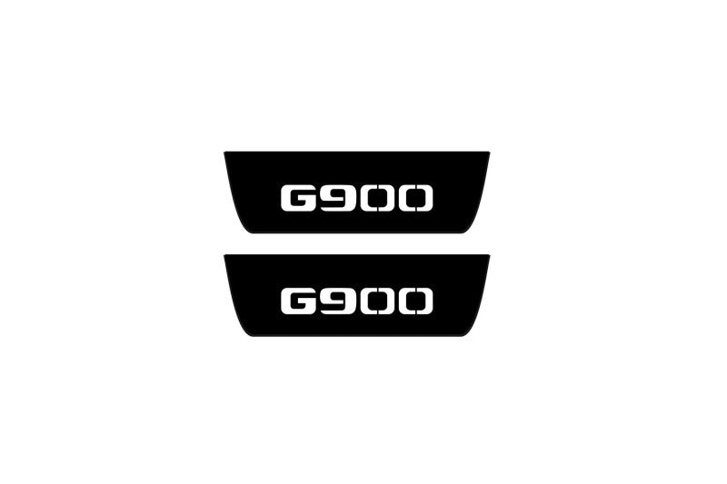 Mercedes G-Class W464 2018+ Led Door Sill Pro With Logo G900 (Premium Painting) Mercedes Led Door Sills PRO opdesign