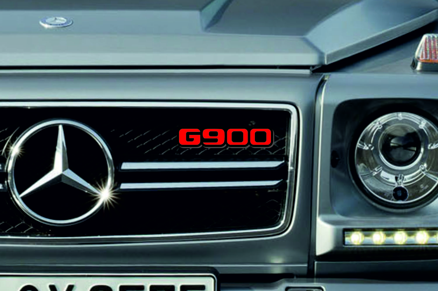 Mercedes G-Class Radiator grille emblem with G900 logo