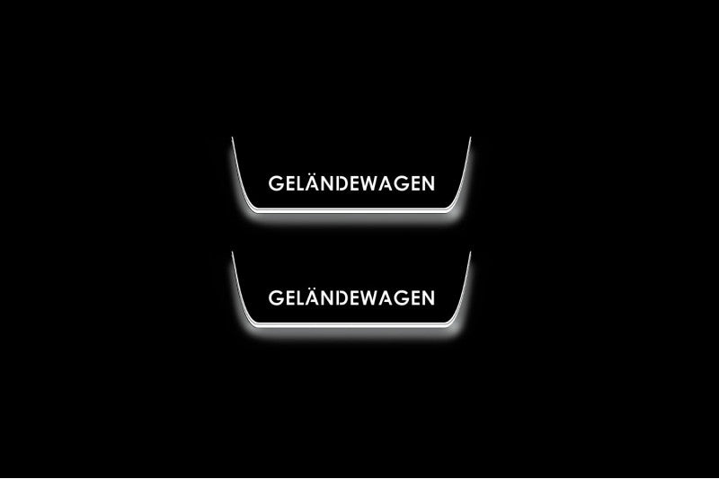 Mercedes G-Class W464 2018+ LED Door Sills PRO With Geländewagen Logo