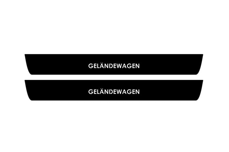 Mercedes G-Class W463A 2018+ Led Door Sill Pro With Logo Geländewagen (Premium Painting) Mercedes Led Door Sills PRO opdesign