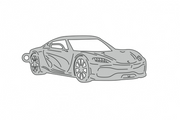 Car Keychain for Koenigsegg Gemera 2020+ (type 3D) Keychains opdesign