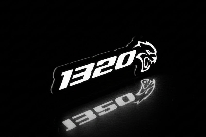 Dodge Illuminated LED Radiator Grille Emblems and Badges with 1320 Hellcat logo Dodge Led emblems decoinfabric